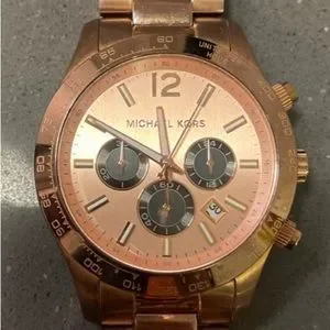 MICHAEL KORS LAYTON ROSE GOLD TONE,CHRONOGRAPH BRACELET WATCH MK8186 NEW MICHAEL KORS LAYTON ROSE GOLD TONE,CHRONOGRAPH,LARGE  main image 3